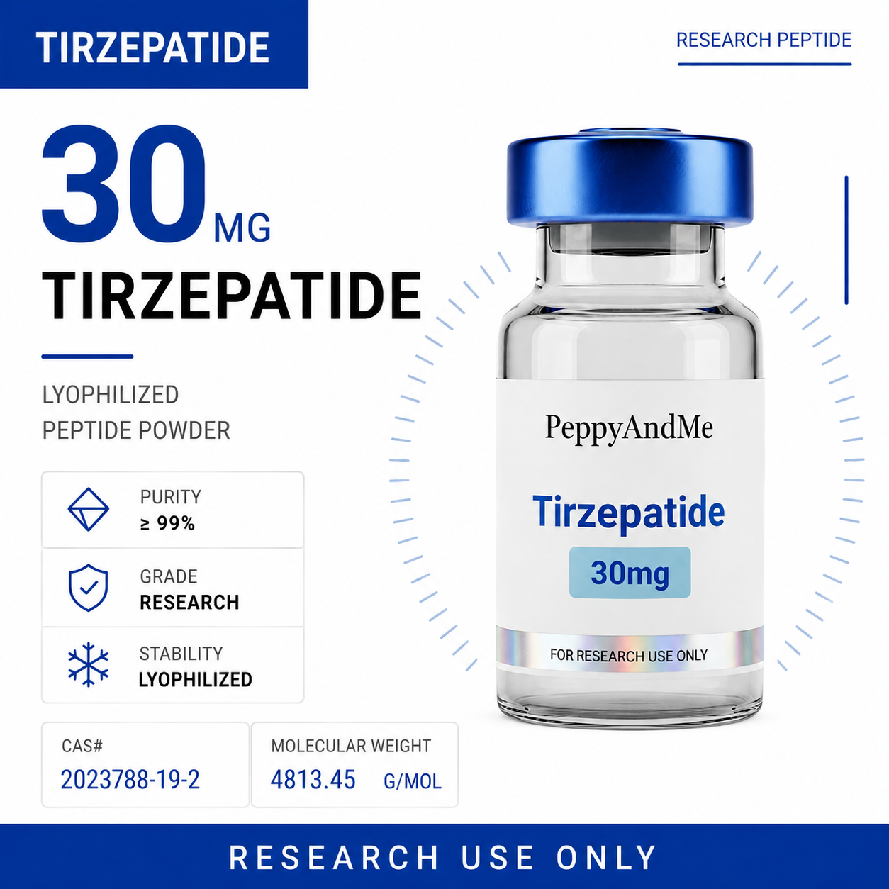 Tirzepatide 30mg — research vial